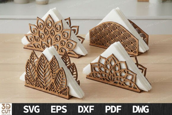 Download Decorative Napkin Holder SVG Bundle - Napkin Collection