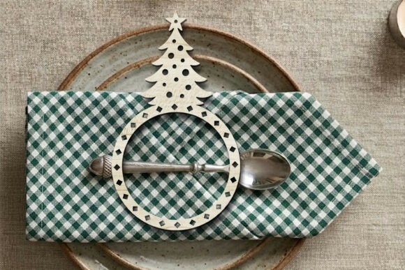 Download Christmas Napkin Ring SVG Laser Cut - Napkin Collection