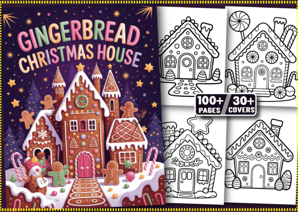 Download Adult- Gingerbread House Coloring Book - Premium Bundle