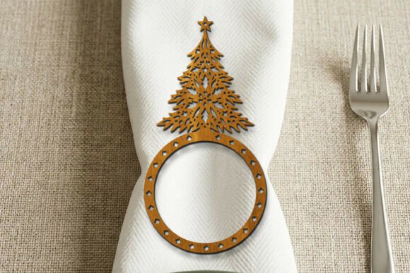 Download Christmas Napkin Ring SVG Laser Cut - Napkin Collection