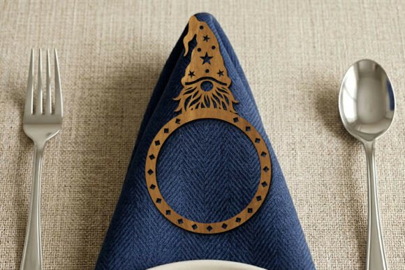 Download Christmas Napkin Ring SVG Laser Cut - Napkin Collection