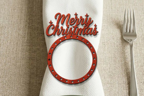 Download Christmas Napkin Ring SVG Laser Cut - Napkin Collection