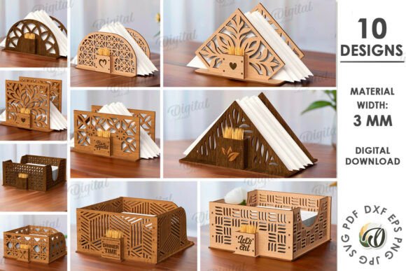 Download Napkin Holders with Toothpick Bundle - Napkin Collection