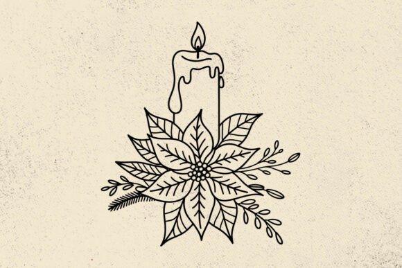Download Winter Candle Svg, Christmas Flower Svg - Premium Resources