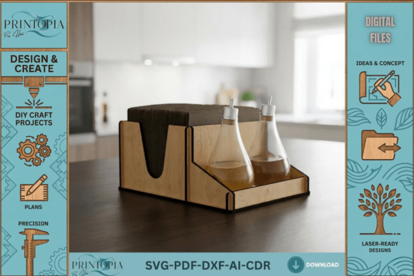 Download Kitchen Napkin Holder and Spice Rack - Napkin Collection