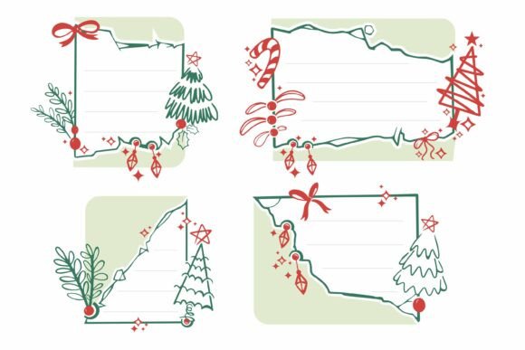 Download Cute Christmas Frame Bundle Hand Drawn - Christmas frame bundle Collection